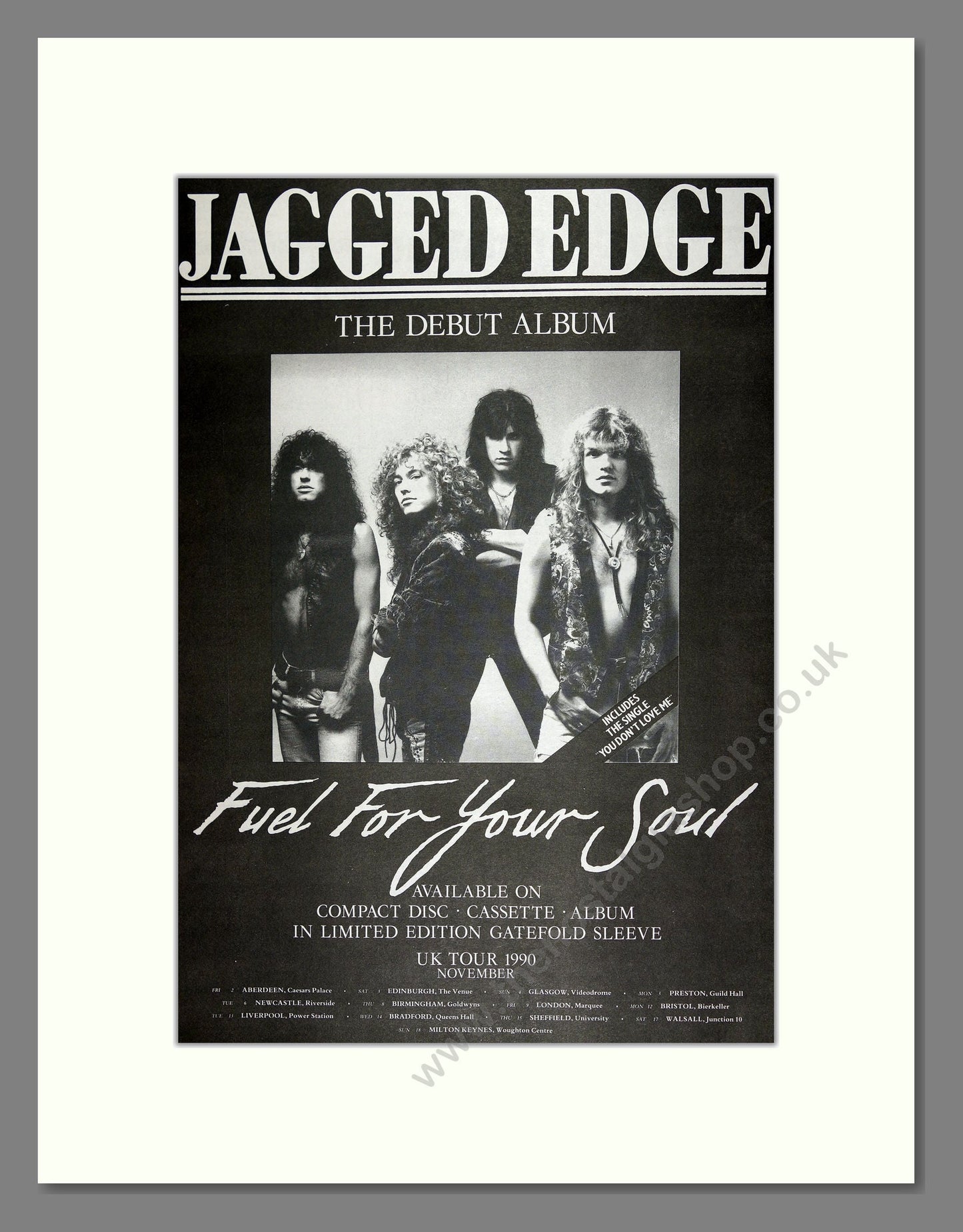 Jagged Edge - Fuel for your Soul. Vintage Advert 1990 (ref AD16470)