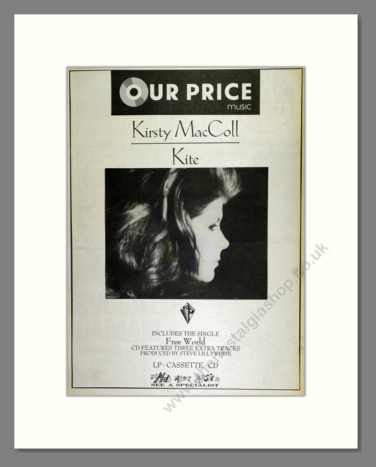 Kirsty MacColl - Kite. Vintage Advert 1989 (ref AD16493)