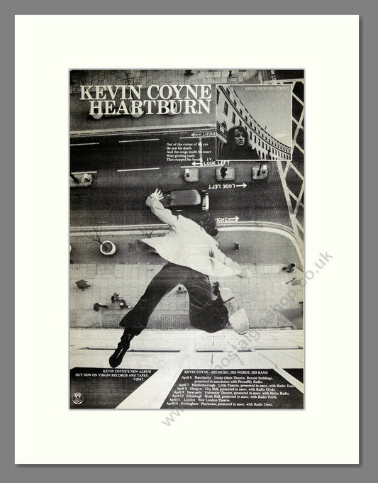 Kevin Coyne - Heartburn. Vintage Advert 1976 (ref AD16502)