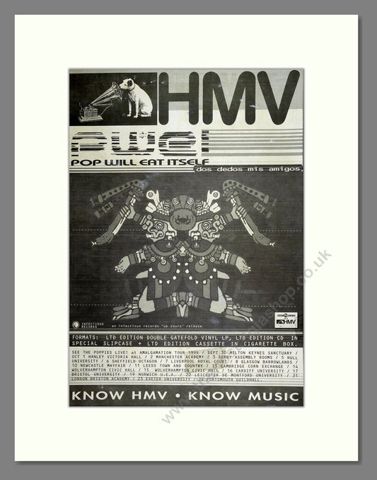 Pop Will Eat Itself - Dos Dedos Mis Amigos. Vintage Advert 1994 (ref AD16515)