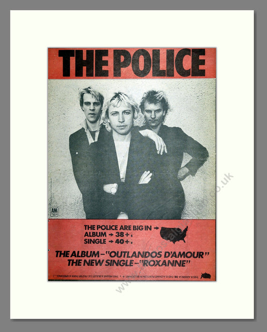 Police (The) - Outlandos D'Amour / Roxanne. Vintage Advert 1979 (ref AD16524)