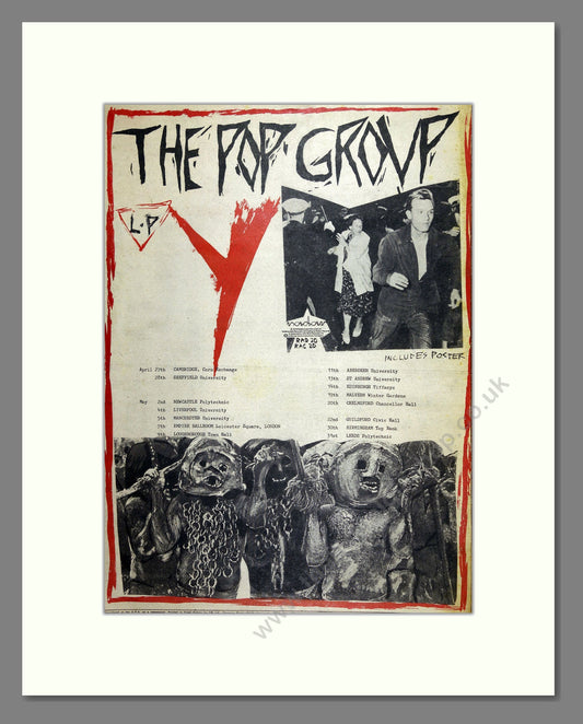 Pop Group (The) - Y UK Tour. Vintage Advert 1979 (ref AD16540)