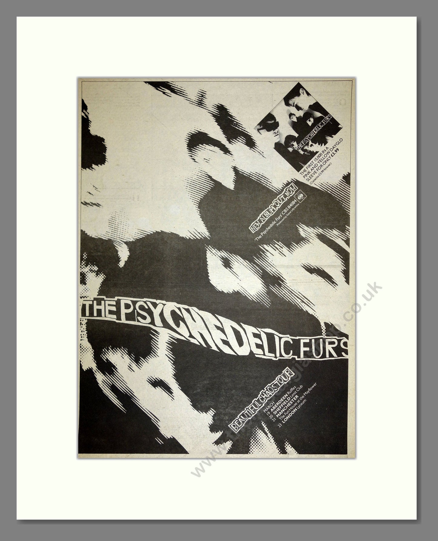 Psychedelic Furs (The) - Beautiful Chaos Tour. Vintage Advert 1980 (ref AD16583)