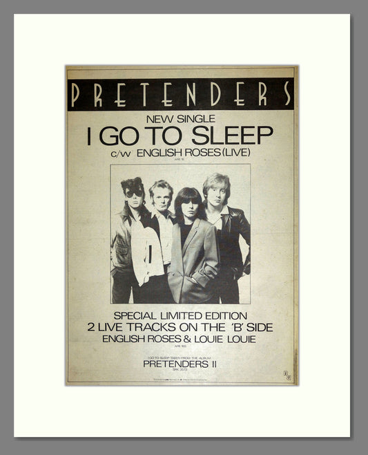Pretenders - I Go To Sleep. Vintage Advert 1981 (ref AD16593)