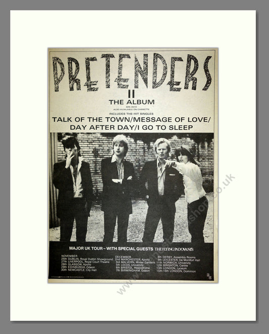 Pretenders - II The Album UK Tour. Vintage Advert 1981 (ref AD16594)