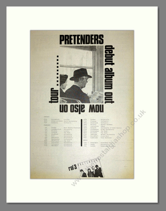 Pretenders - Debut Album UK Tour. Vintage Advert 1980 (ref AD16595)
