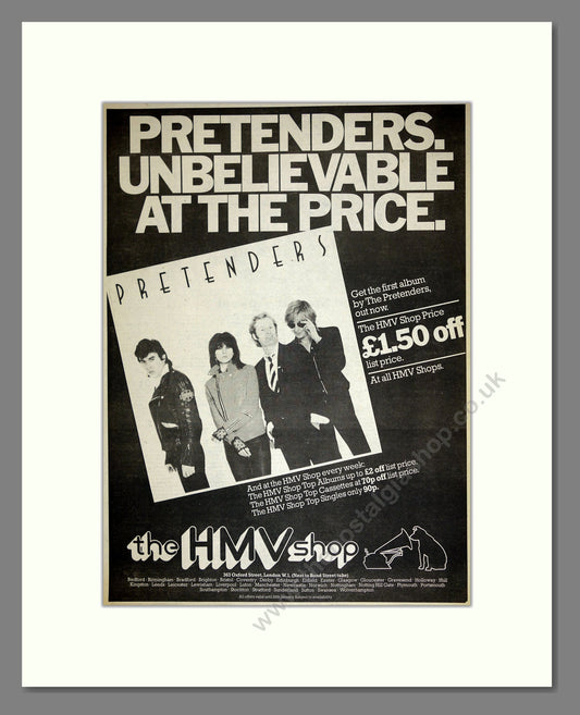 Pretenders - Debut Album. Vintage Advert 1980 (ref AD16596)