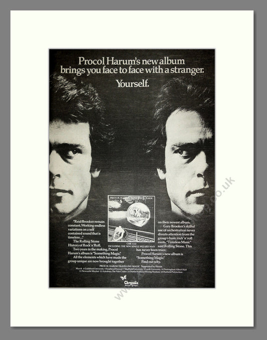Procol Harum - Something Magic. Vintage Advert 1977 (ref AD16606)