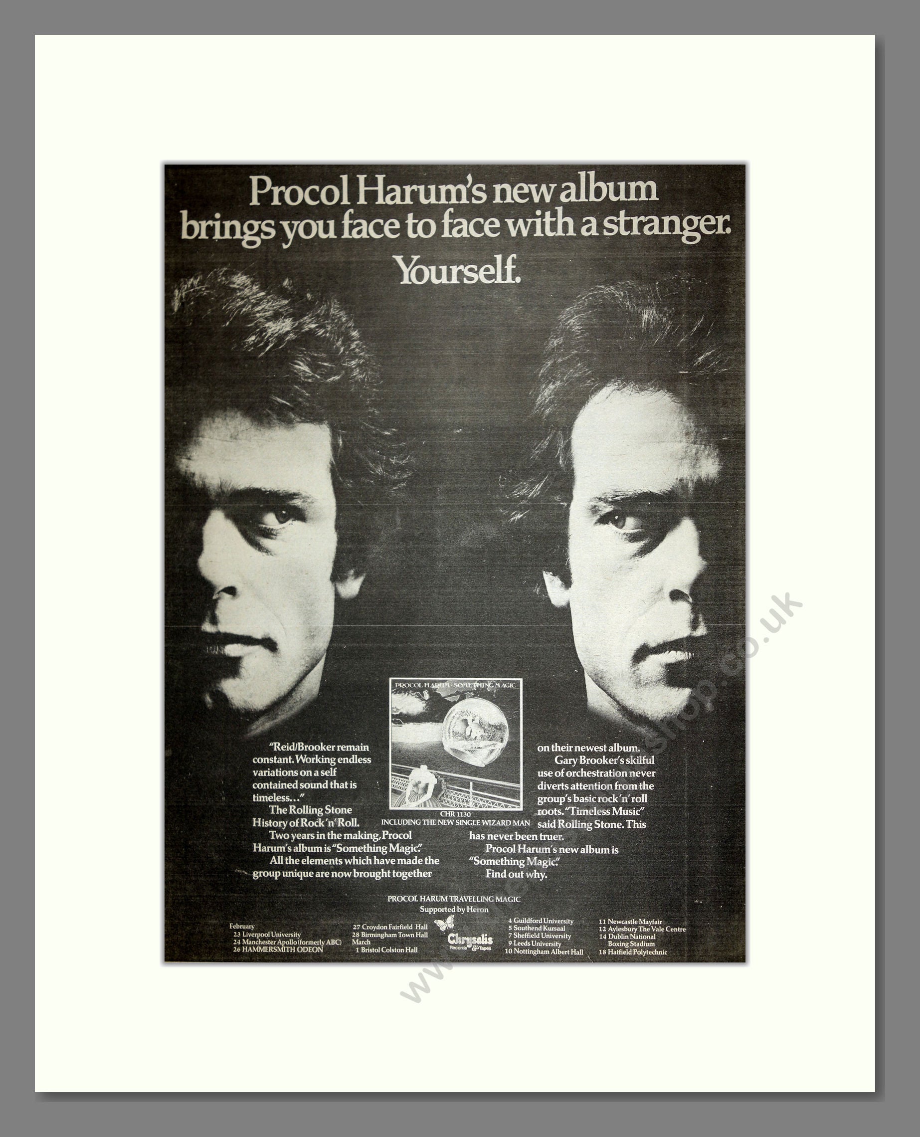 Procol Harum - Something Magic. Vintage Advert 1977 (ref AD16607)