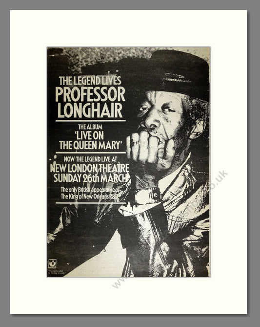 Professor Longhair - Live on The Queen Mary. Vintage Advert 1978 (ref AD16609)