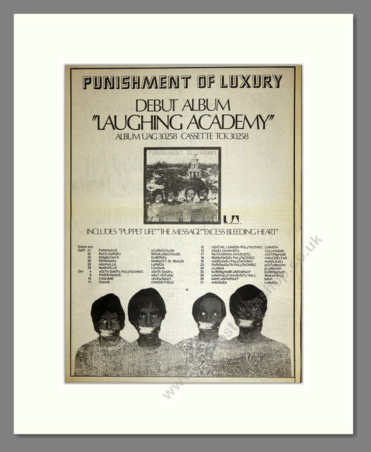 Punishment of Luxury - Laughing Academy. Vintage Advert 1979 (ref AD16614)