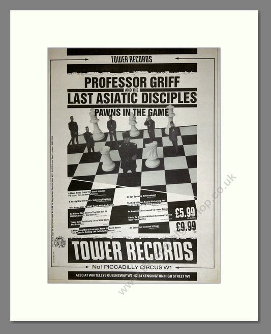 Professor Griff - Pawns in the Game. Vintage Advert 1990 (ref AD16621)