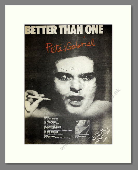 Peter Gabriel - UK Tour. Vintage Advert 1977 (ref AD16629)