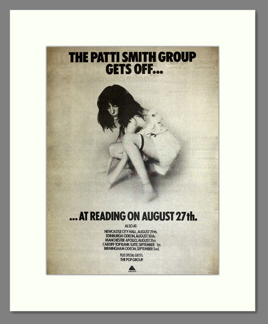 Patti Smith Group (The) - Reading Gig (Plus UK Tour). Vintage Advert 1978 (ref AD16631)