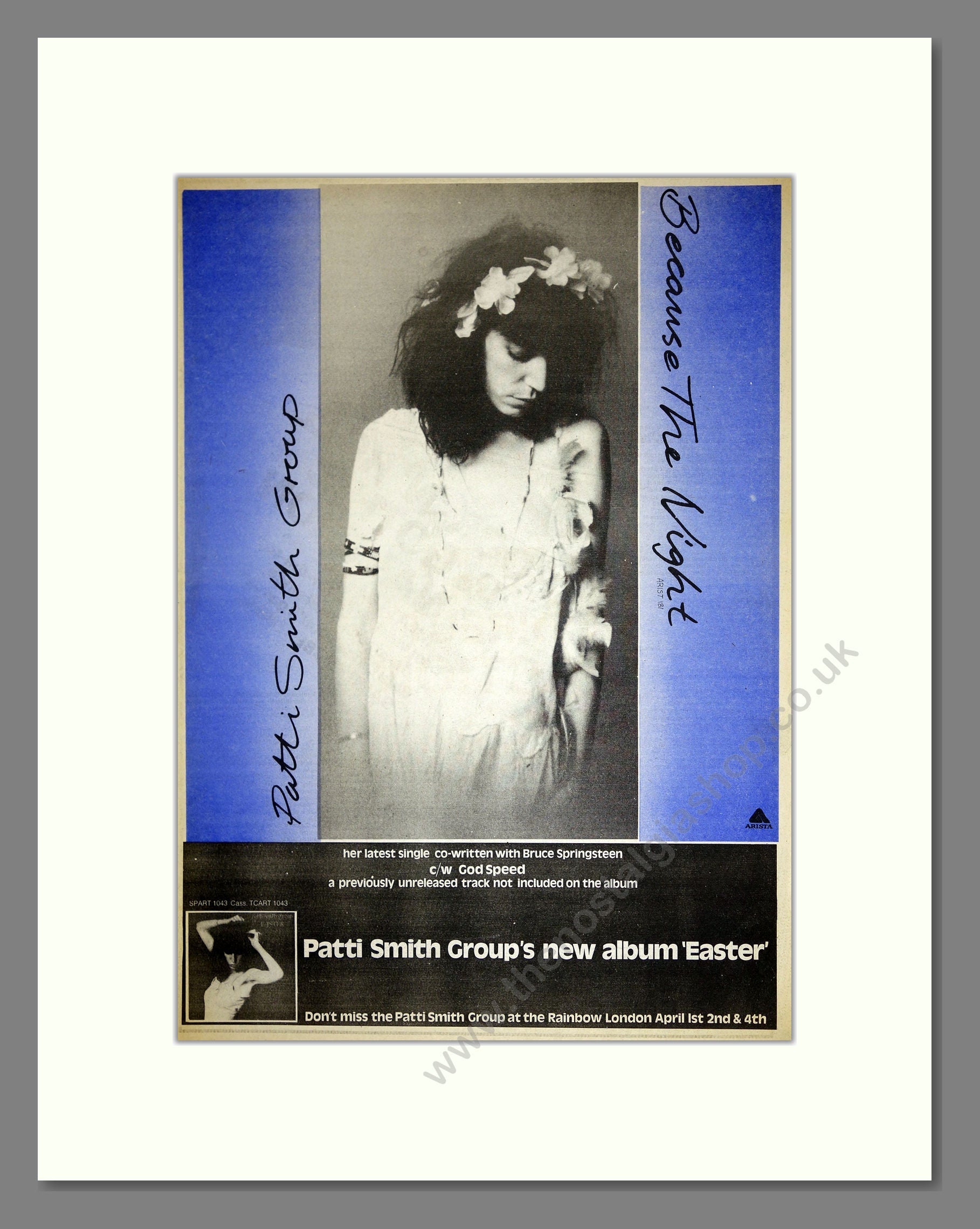 Patti Smith Group (The) - Easter. Vintage Advert 1978 (ref AD16633)