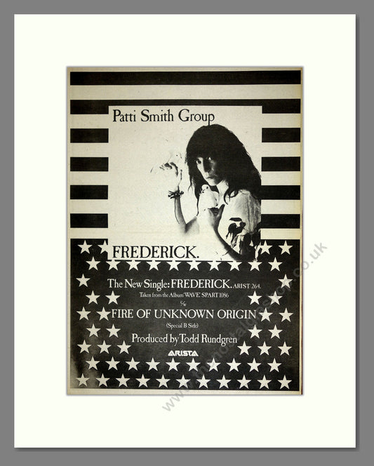 Patti Smith Group (The) - Frederick. Vintage Advert 1979 (ref AD16636)