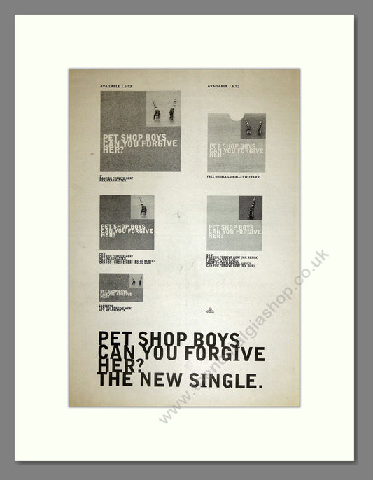 Pet Shop Boys - Can You Forgive Her?. Vintage Advert 1993 (ref AD16649)