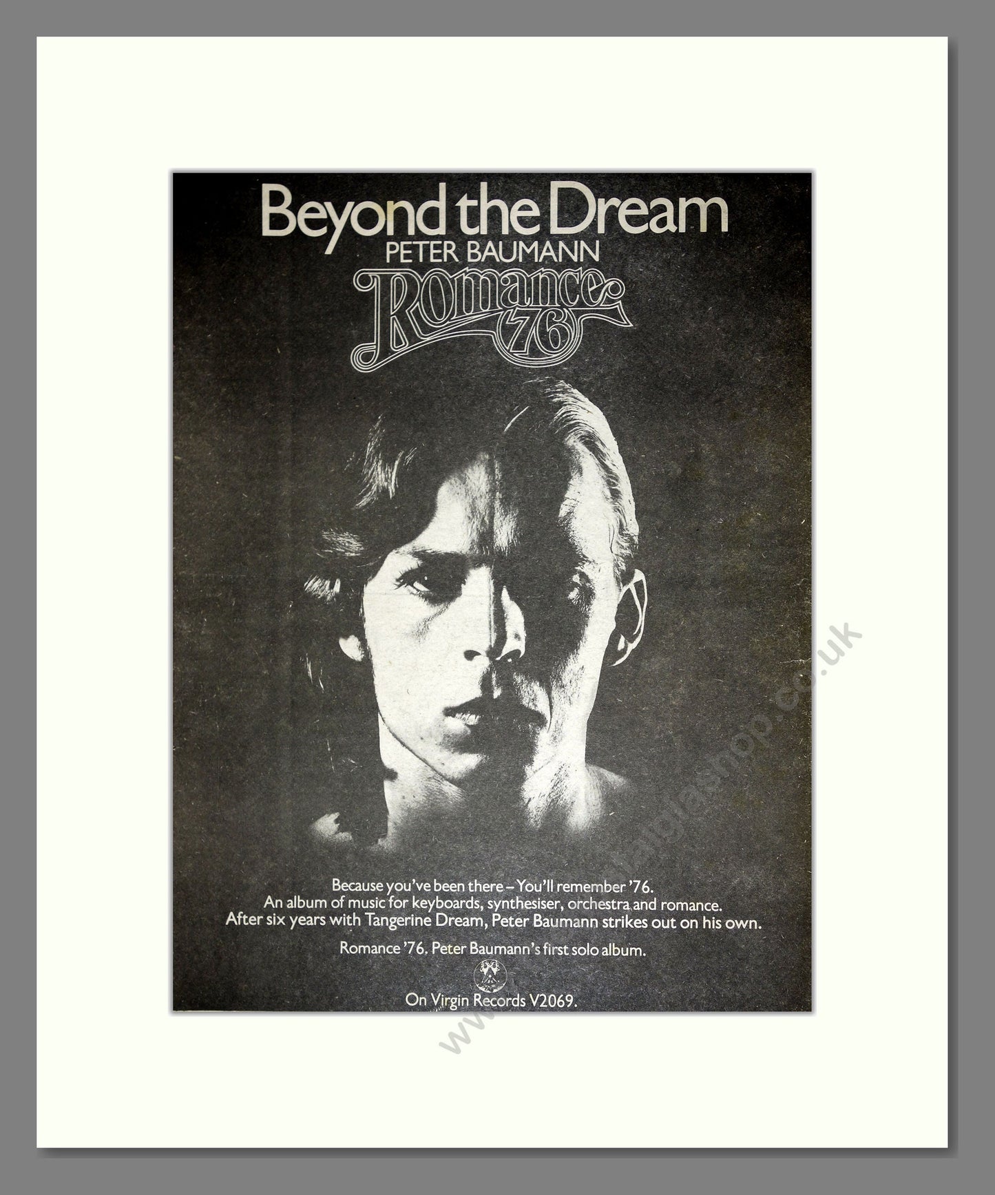 Peter Baumann - Romance '76. Vintage Advert 1977 (ref AD16662)