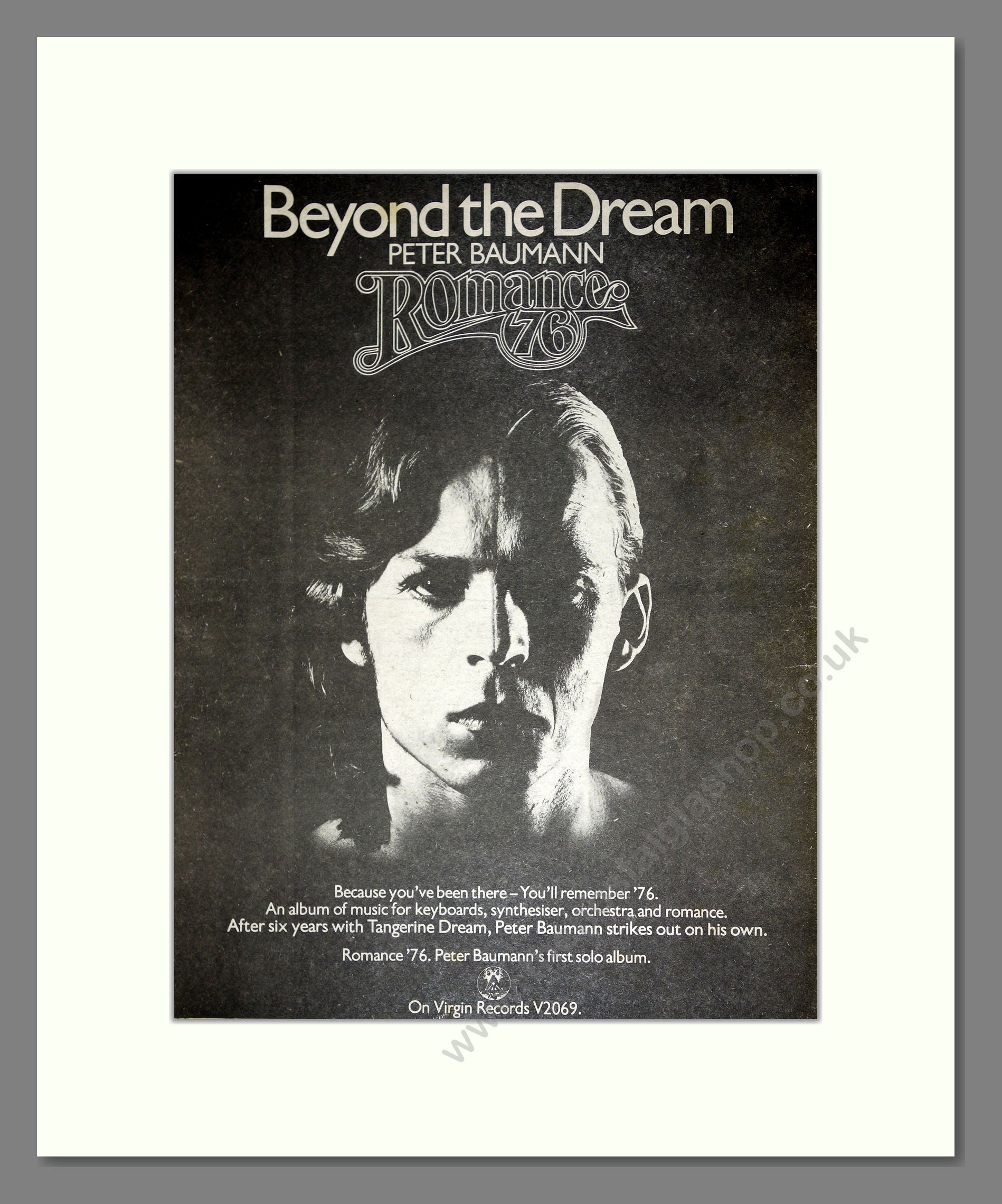 Peter Baumann - Romance '76. Vintage Advert 1977 (ref AD16662)