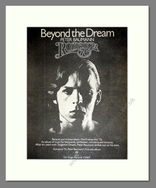 Peter Baumann - Romance '76. Vintage Advert 1977 (ref AD16662)