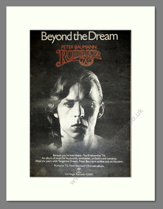 Peter Baumann - Romance '76. Vintage Advert 1977 (ref AD16663)