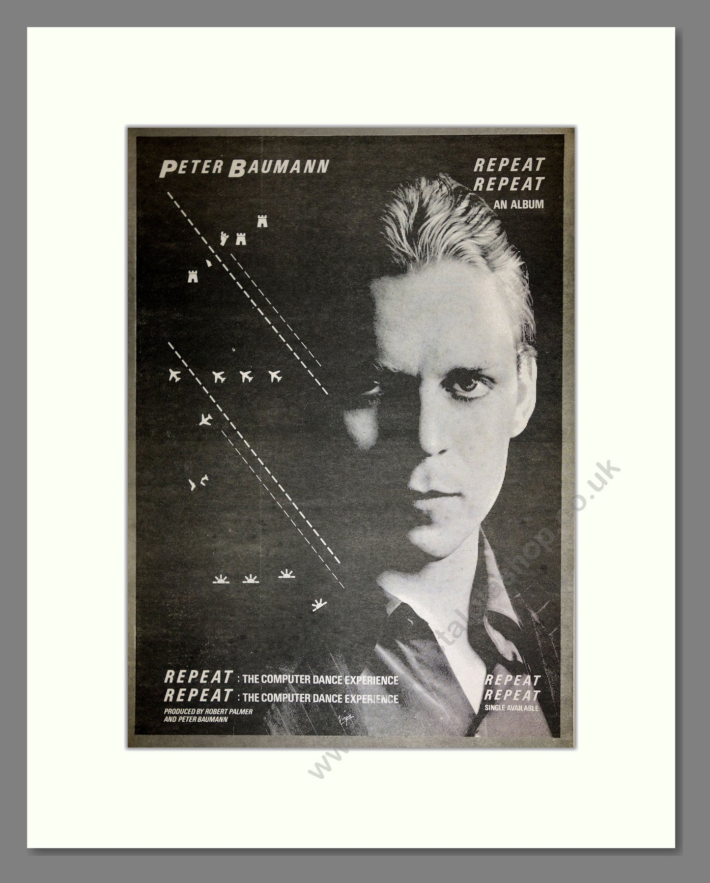 Peter Baumann - Repeat Repeat. Vintage Advert 1981 (ref AD16664)