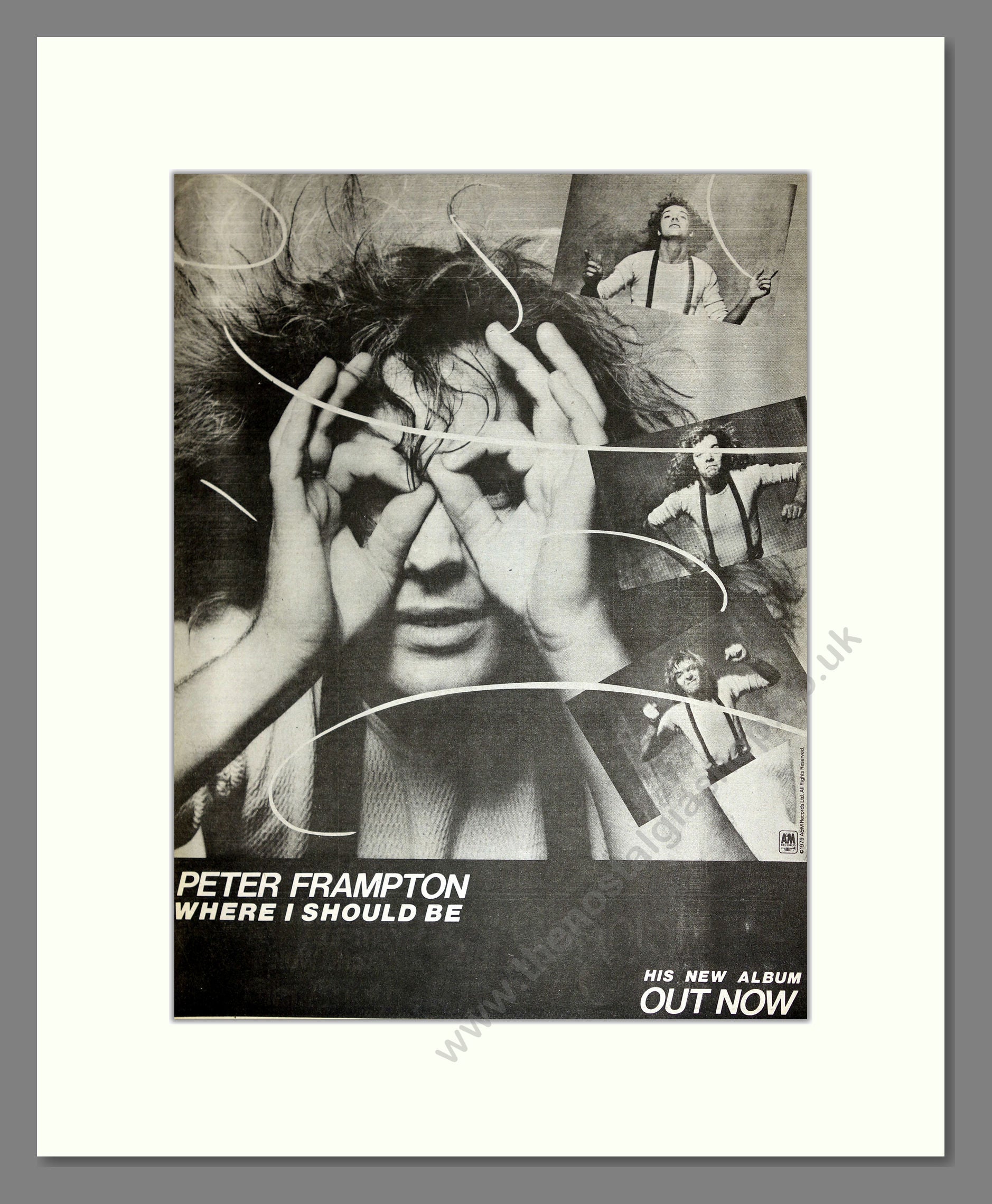 Peter Frampton - Where I Should Be. Vintage Advert 1979 (ref AD16670)