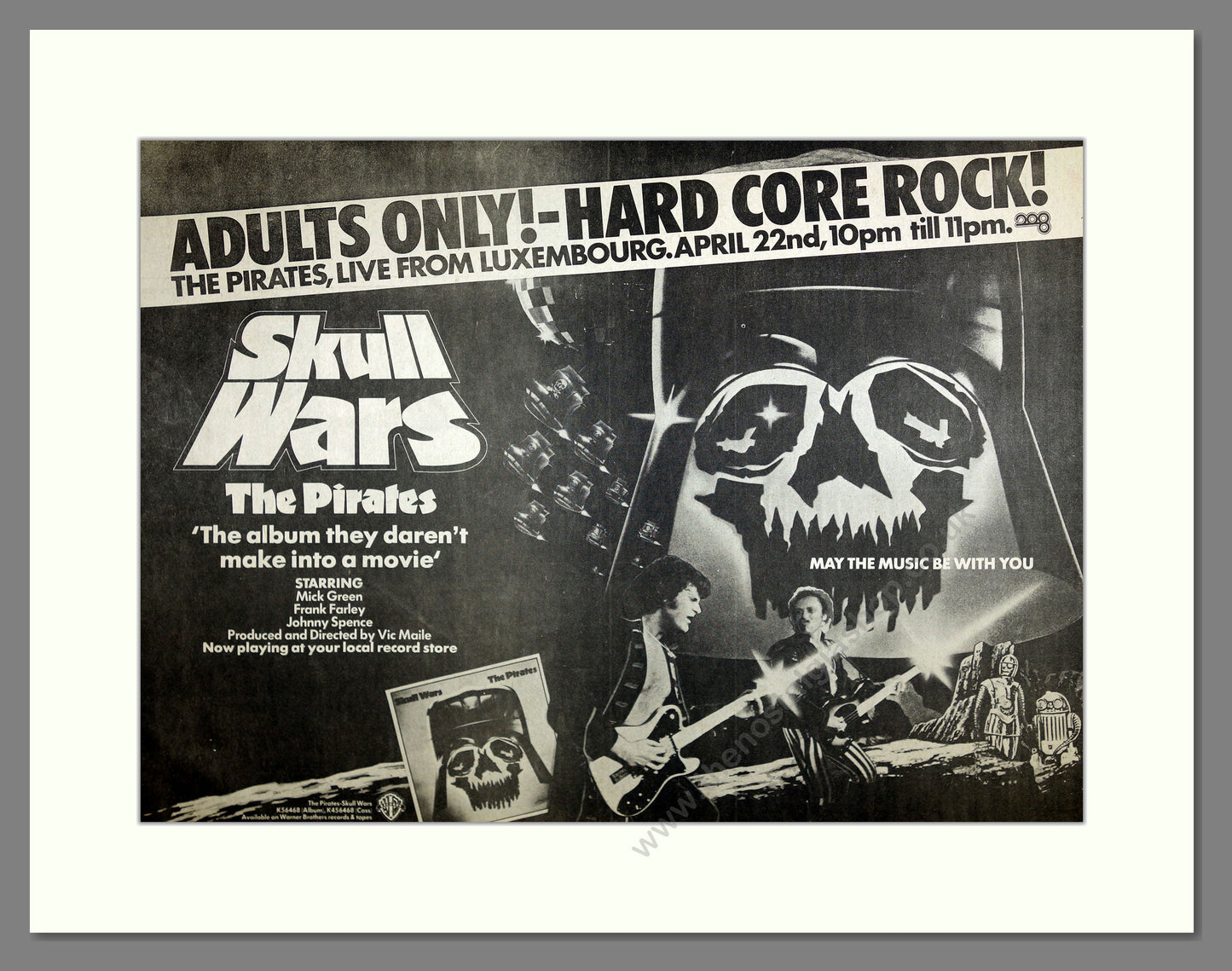 Pirates (The) - Skull Wars. Vintage Advert 1978 (ref AD16671)