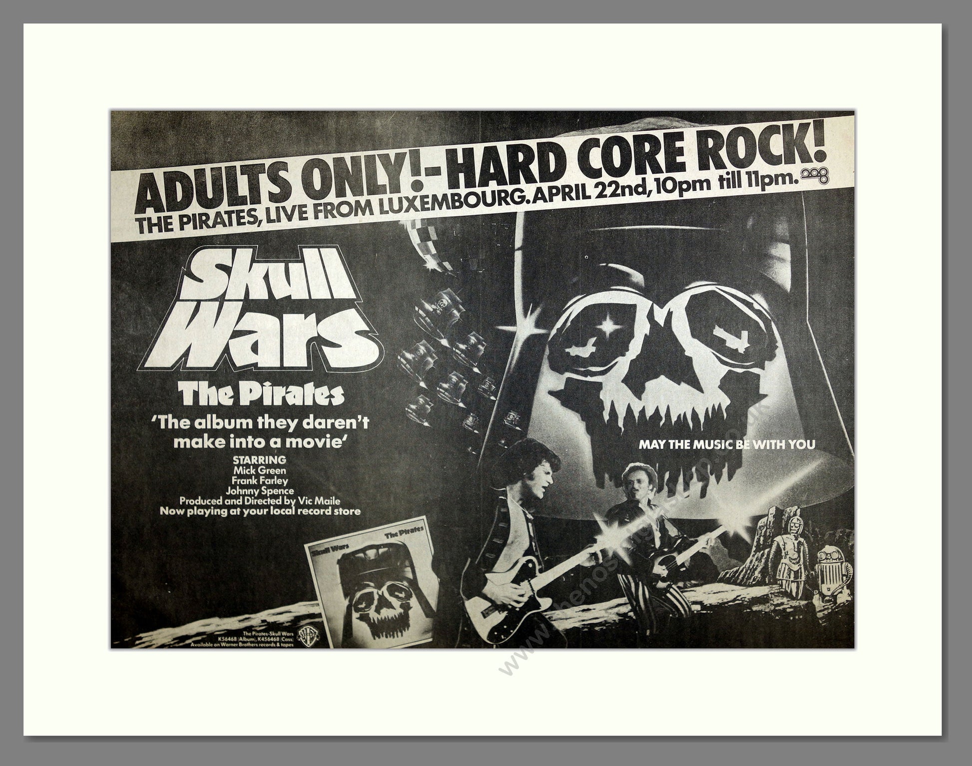 Pirates (The) - Skull Wars. Vintage Advert 1978 (ref AD16671)