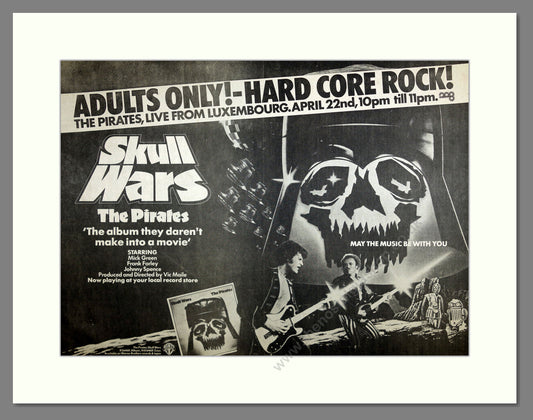 Pirates (The) - Skull Wars. Vintage Advert 1978 (ref AD16671)
