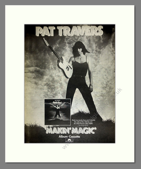 Pat Travers - Makin Magic. Vintage Advert 1977 (ref AD16676)