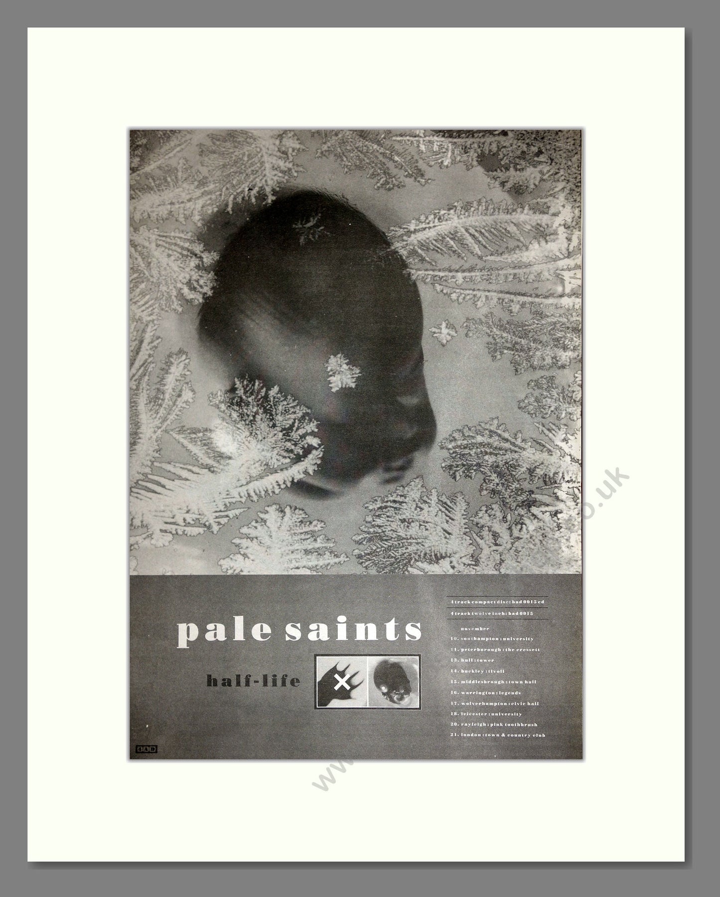 Pale Saints - Half-Life. Vintage Advert 1990 (ref AD16682)
