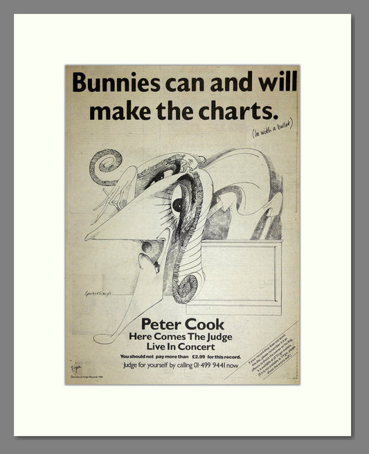 Peter Cook - Here Comes The Judge. Vintage Advert 1979 (ref AD16721)