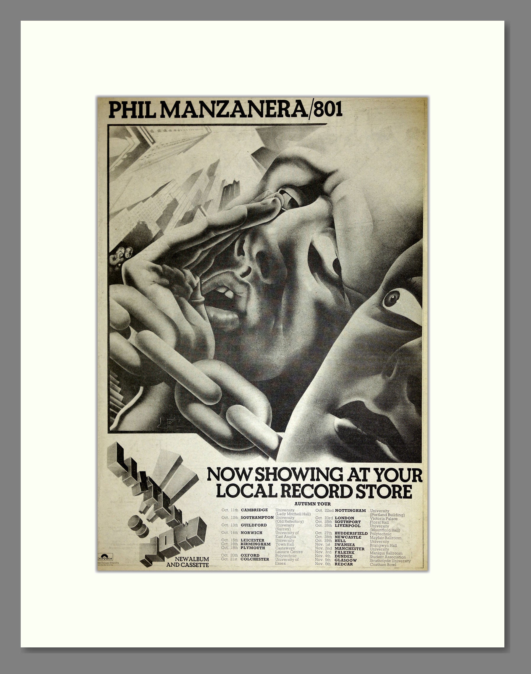 Phil Manzanera - 801. Vintage Advert 1977 (ref AD16725)