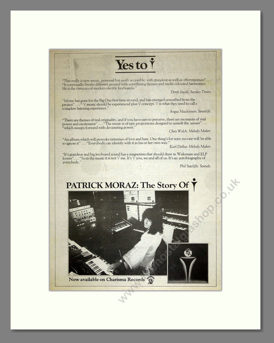 Patrick Moraz  - Story of Y. Vintage Advert 1976 (ref AD16746)