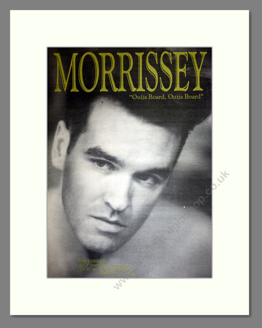 Morrissey - Ouija Board, Ouija Board. Vintage Advert 1989 (ref AD16834)