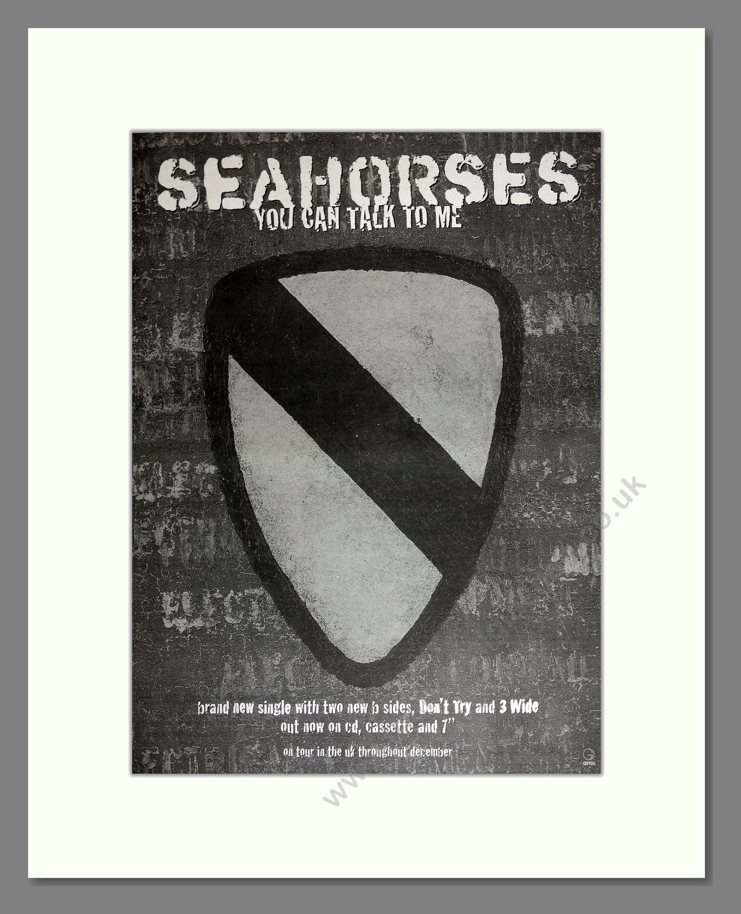 Seahorses - You Can Talk To Me. Vintage Advert 1997 (ref AD16864)