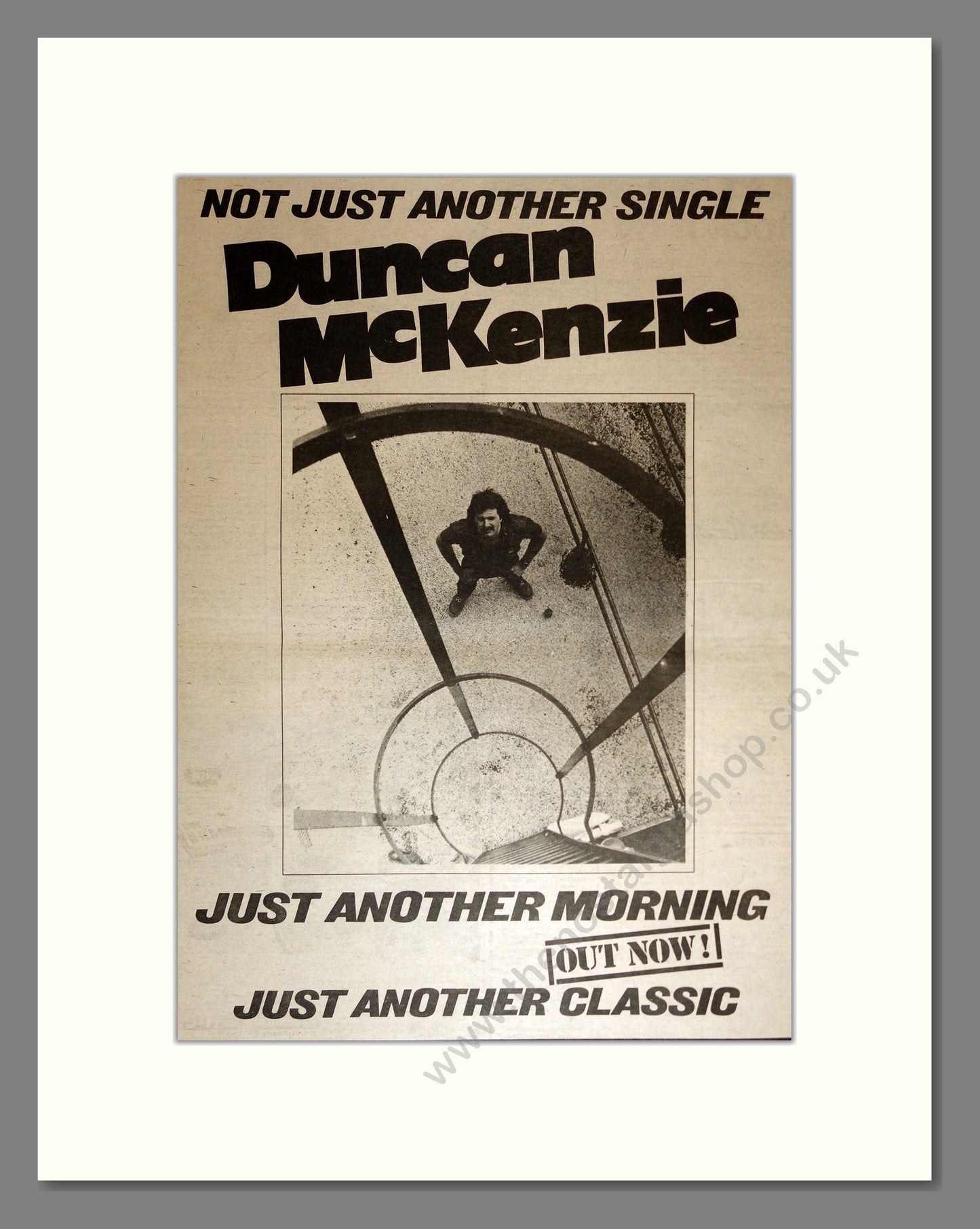 Duncan McKenzie - Just Another Morning. Vintage Advert 1979 (ref AD16979)