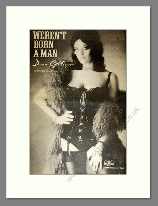Dana Gillespie - Weren't Born A Man. Vintage Advert 1974 (ref AD17075)
