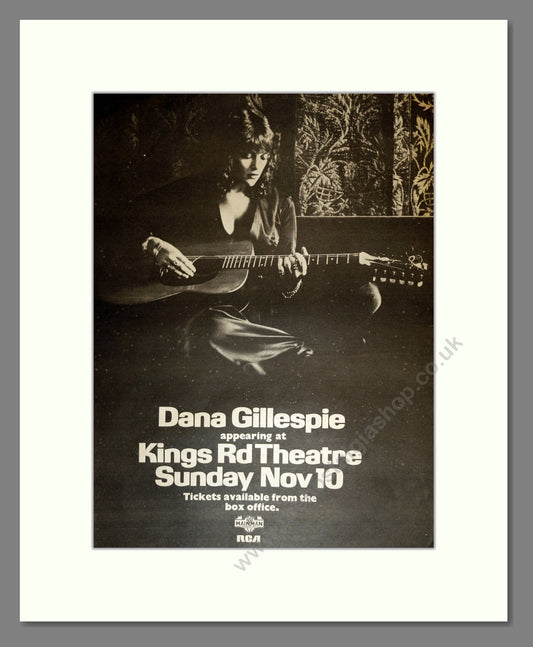 Dana Gillespie - Appearing At Kings Road Theatre. Vintage Advert 1974 (ref AD17076)