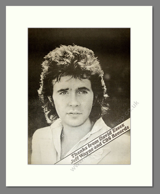 David Essex - Thanks The Fans. Vintage Advert 1975 (ref AD17174)