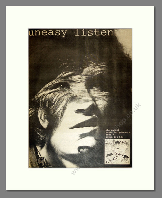 Damned (The) - Uneasy Listening Music For Pleasure UK Tour. Vintage Advert 1977 (ref AD17199)