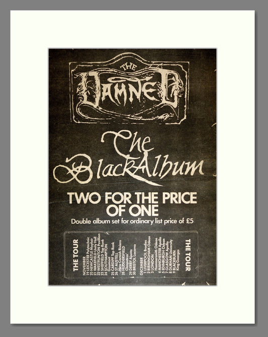 Damned (The) - The Black Album UK Tour. Vintage Advert 1980 (ref AD17202)