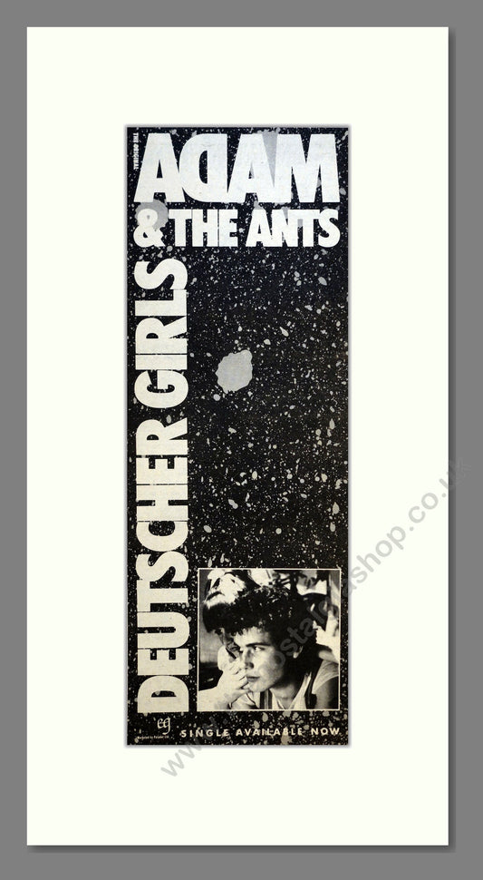 Adam and The Ants - Deutscher Girls. Vintage Advert 1982 (ref AD200838)