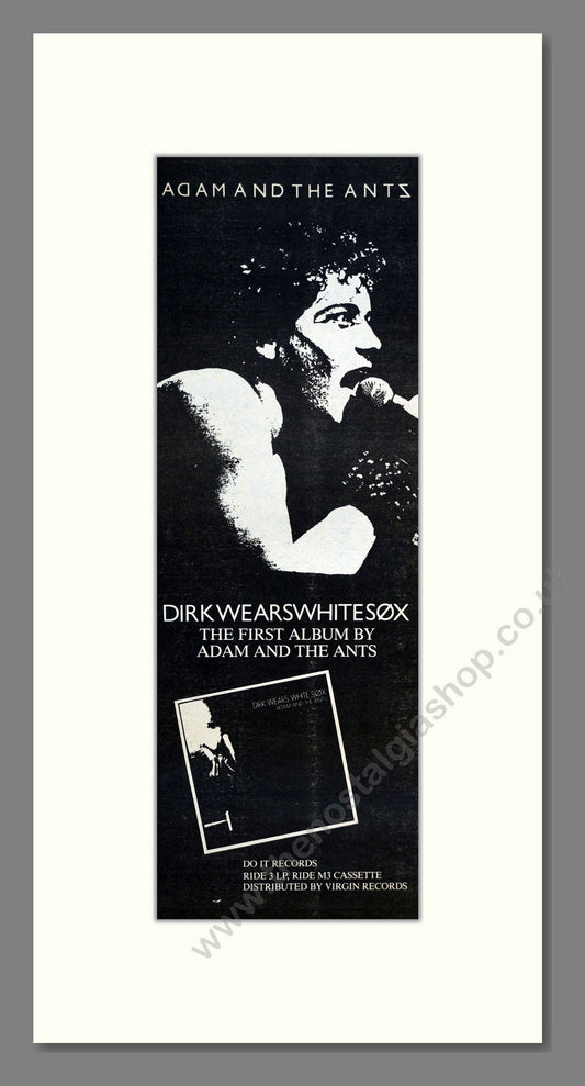 Adam and The Ants - Dirk Wears White Socks. Vintage Advert 1981 (ref AD200840)