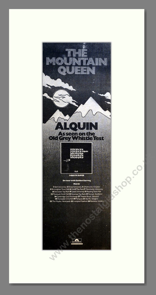 Alquin - The Mountain Queen. Vintage Advert 1974 (ref AD200847)