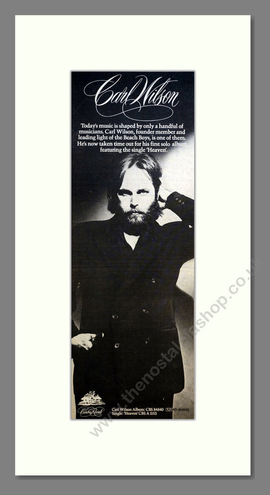 Carl Wilson - Heaven. Vintage Advert 1981 (ref AD200982)