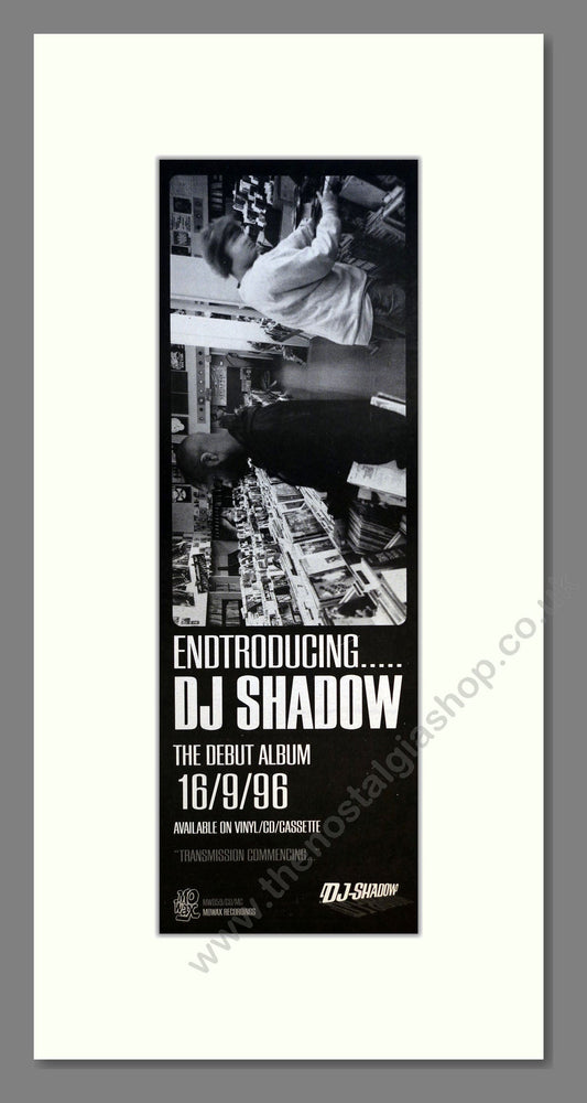 DJ Shadow - Debut Album. Vintage Advert 1996 (ref AD201011)