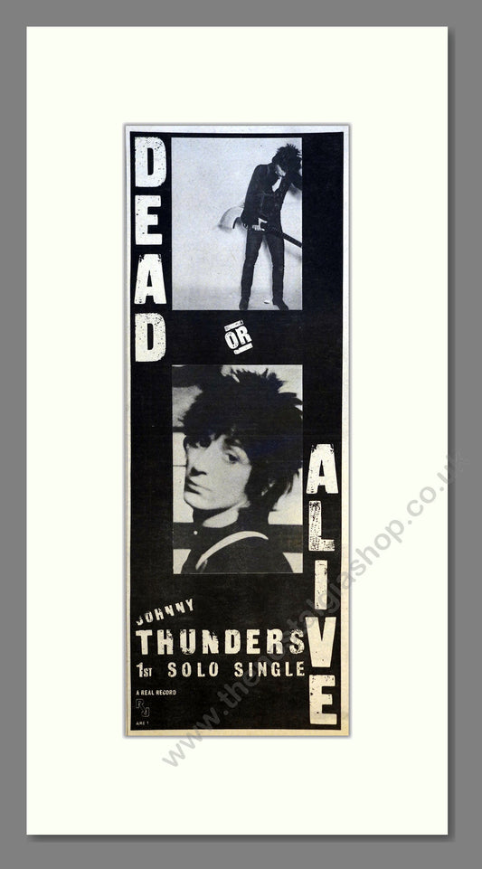 Johnny Thunders - Dead or Alive. Vintage Advert 1978 (ref AD201048)