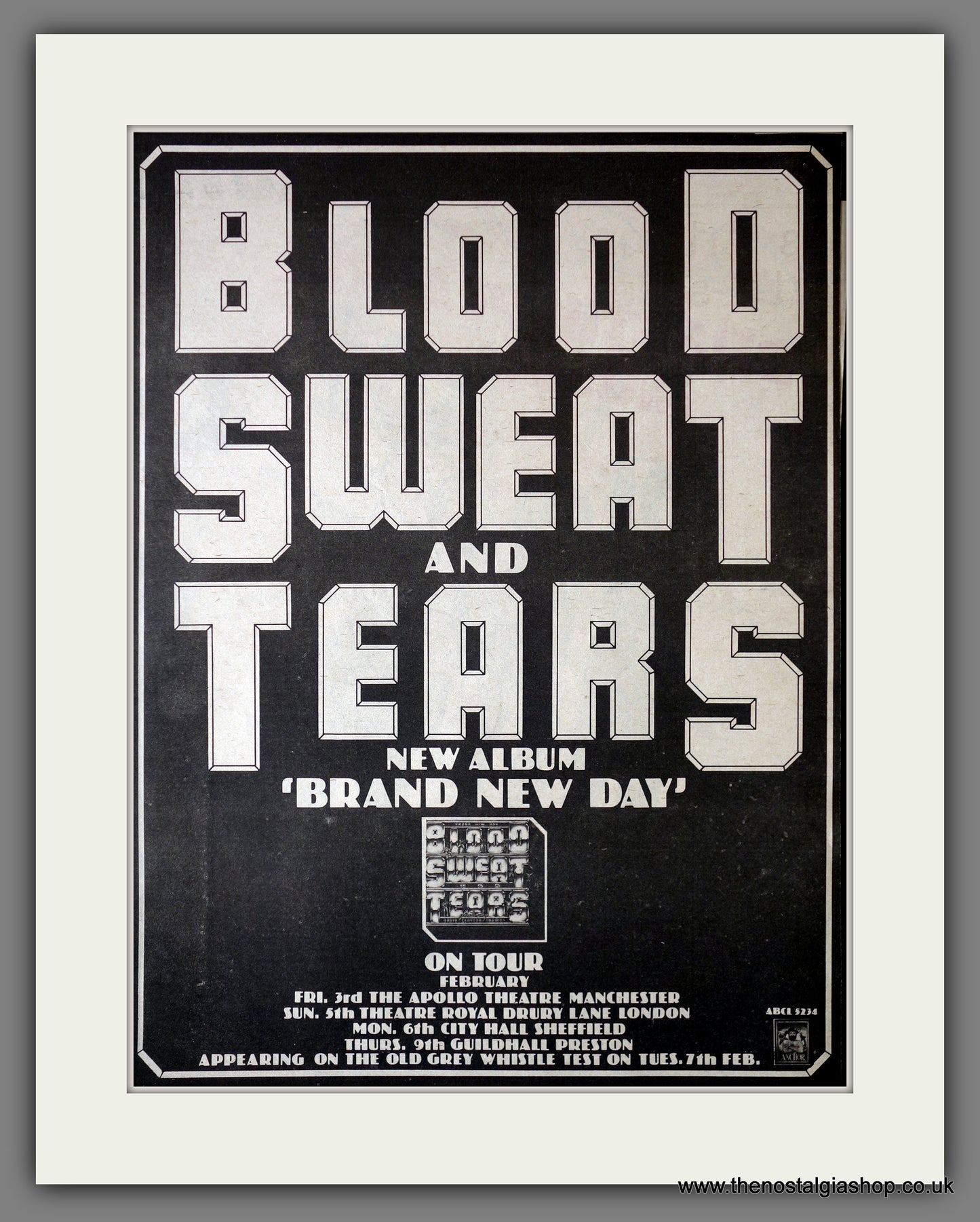 Blood Sweat And Tears. Brand New Day. Vintage Advert 1978 (ref AD14160)